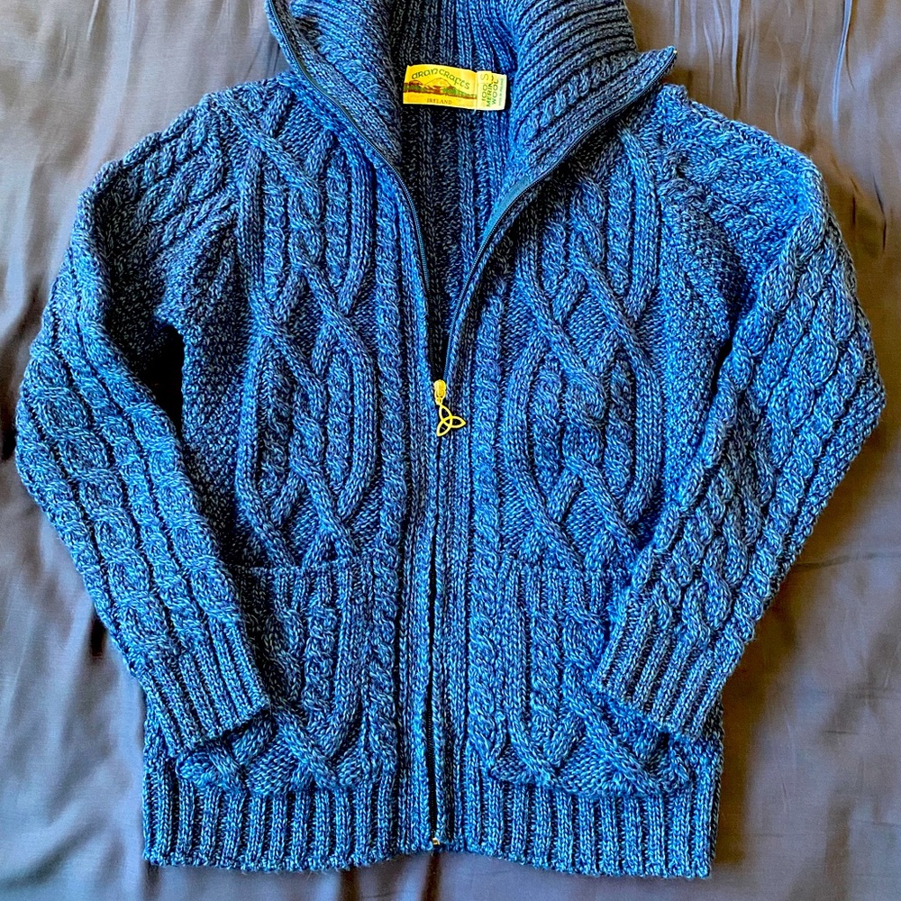 Aran crafts Irish wool cardigan